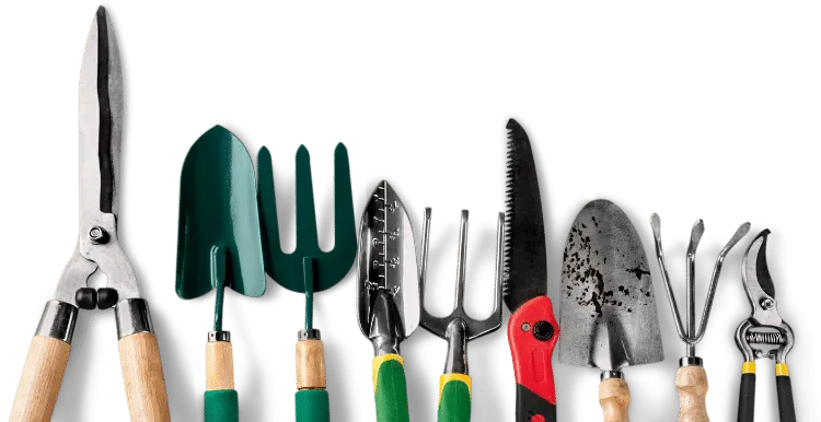 attrezzi per lavori di giardinaggio
